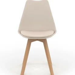 IDMarket Lot de 4 chaises scandinaves beige pour salle à manger* Salle À Manger Complète|Tables Et Chaises