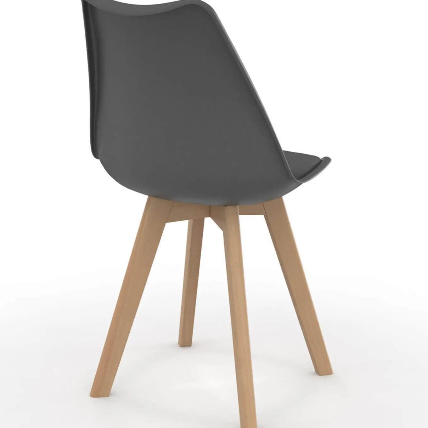 IDMarket Lot de 6 chaises scandinaves mix color bleues, grises et jaunes* Collection Scandinave|Chaises