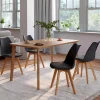 IDMarket Lot de 4 chaises scandinaves noires* Collection Scandinave|Salle À Manger Complète
