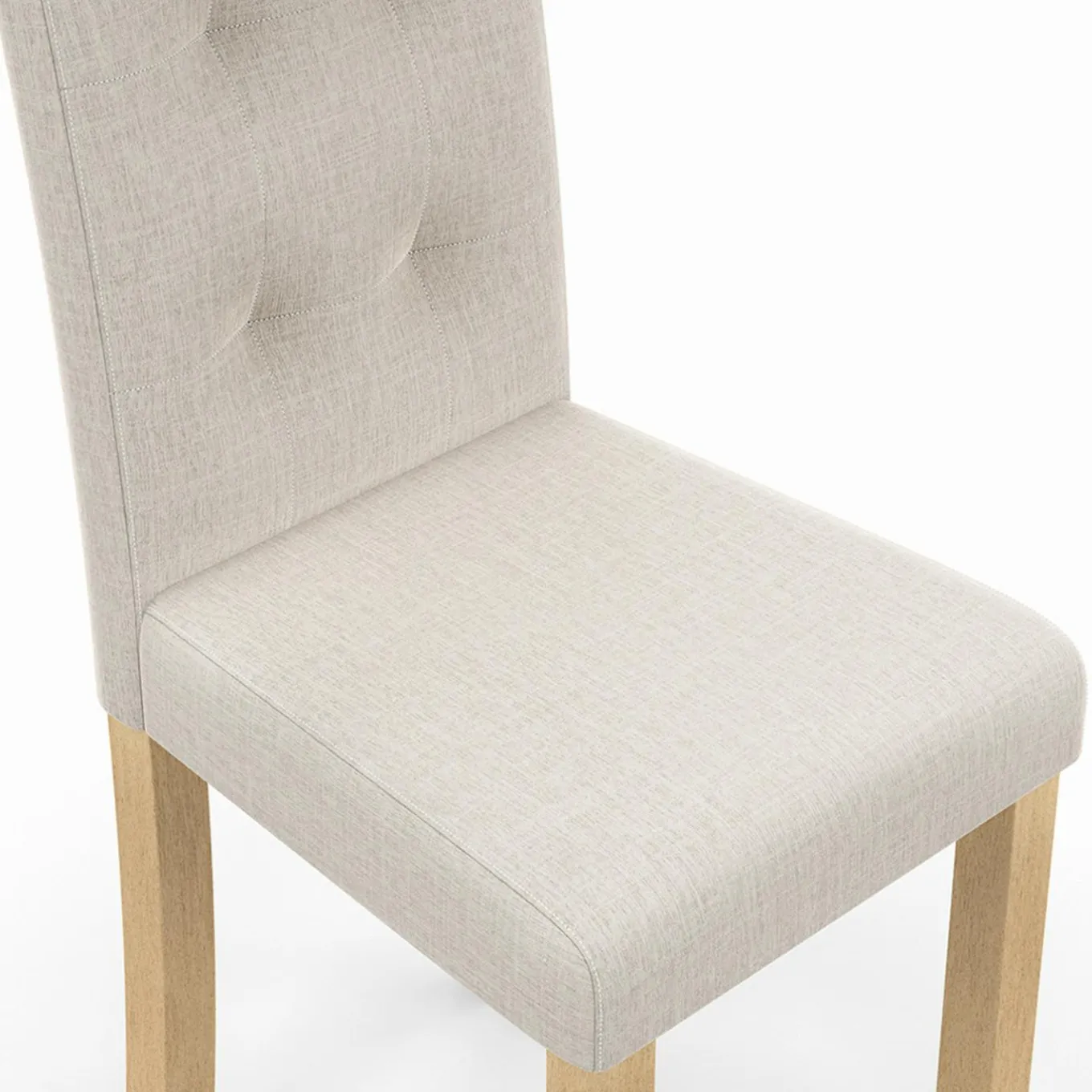 IDMarket Lot de 6 chaises scandinaves capitonnées beiges* Salle À Manger Complète|Tables Et Chaises