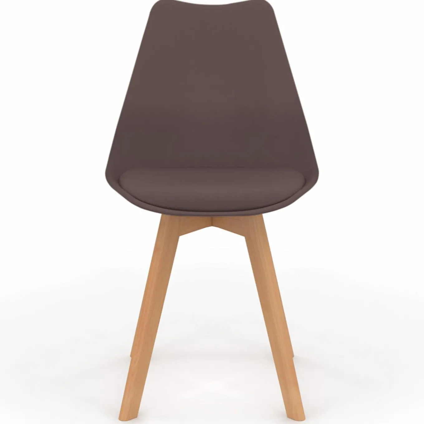 IDMarket Lot de 6 chaises scandinaves mix color taupe, beige et blanc* Collection Scandinave|Chaises