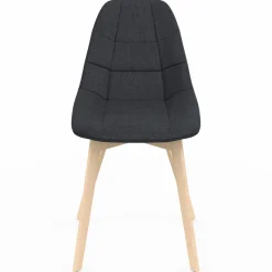 IDMarket Lot de 6 chaises scandinaves en tissu mix color beige, gris clair, bleu canard et gris foncé* Collection Scandinave|Salle À Manger Complète