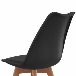 IDMarket Lot de 8 chaises scandinaves noires pour salle à manger* Collection Scandinave|Salle À Manger Complète