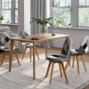 IDMarket Lot de 4 chaises scandinaves patchwork noir gris blancs* Collection Scandinave|Salle À Manger Complète
