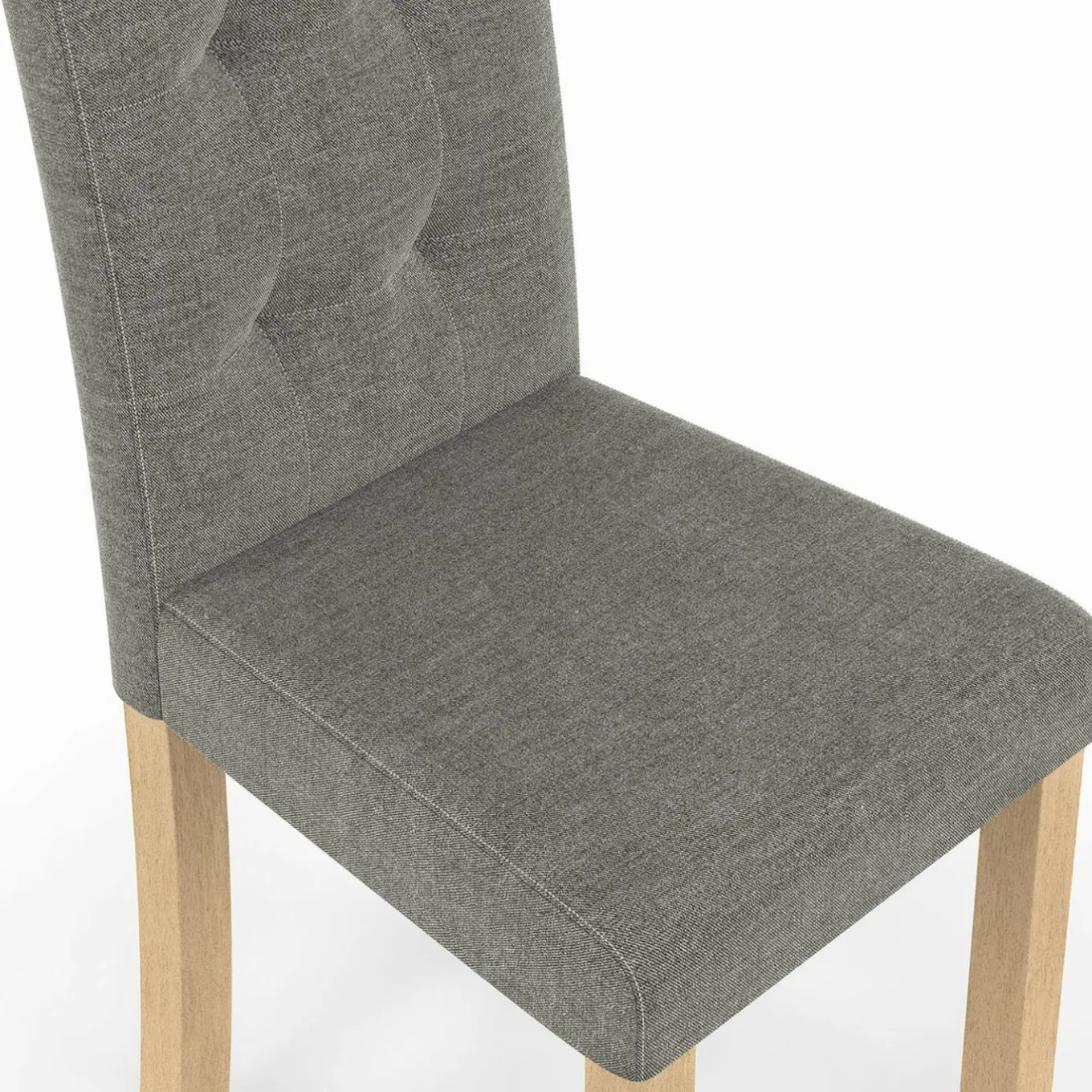 IDMarket Lot de 6 chaises scandinaves capitonnées grises* Salle À Manger Complète|Tables Et Chaises