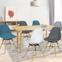 IDMarket Lot de 6 chaises style scandinave 4 couleurs* Collection Scandinave|Salle À Manger Complète