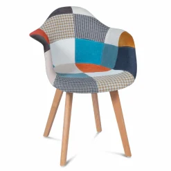 IDMarket Lot de 2 fauteuils scandinaves multicolores* Collection Agencement Magasin|Collection Scandinave