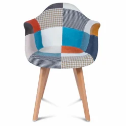 IDMarket Lot de 2 fauteuils scandinaves multicolores* Collection Agencement Magasin|Collection Scandinave