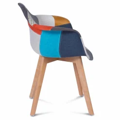 IDMarket Lot de 2 fauteuils scandinaves multicolores* Collection Agencement Magasin|Collection Scandinave