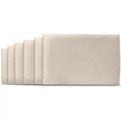 IDMarket Lot de 6 panneaux muraux pour tête de lit 180 cm en tissu effet suédé beige* Collection Moderne|Chambre Complète Adulte