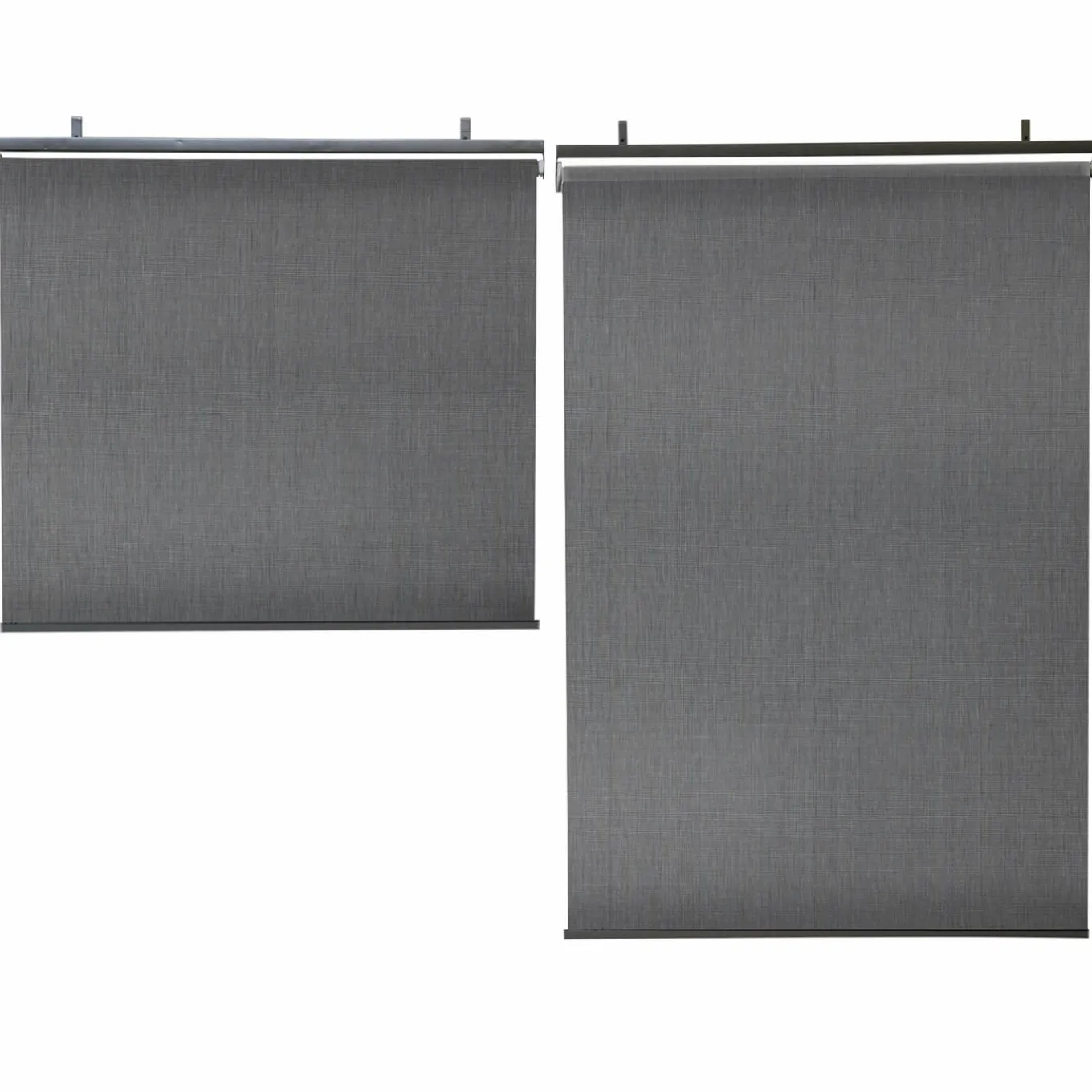 IDMarket Lot de 2 stores enrouleurs tamisants L.124 x H. 225 CM pour pergola gris anthracite* Accessoires Pergolas Et Tonnelles|Pergolas