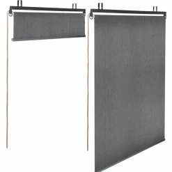 IDMarket Lot de 2 stores enrouleurs tamisants L.124 x H. 225 CM pour pergola gris anthracite* Accessoires Pergolas Et Tonnelles|Pergolas