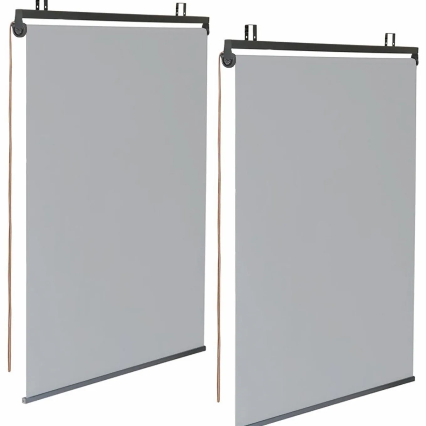 IDMarket Lot de 2 stores enrouleurs gris clair pour pergola* Accessoires Pergolas Et Tonnelles