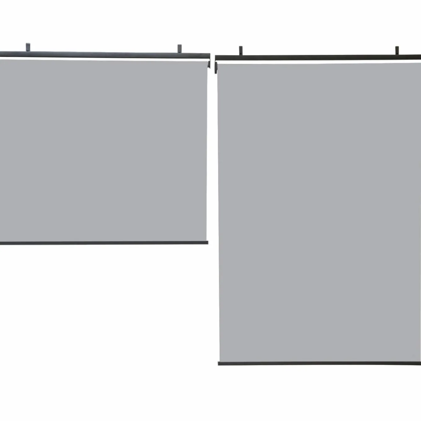 IDMarket Lot de 2 stores enrouleurs gris clair pour pergola* Accessoires Pergolas Et Tonnelles