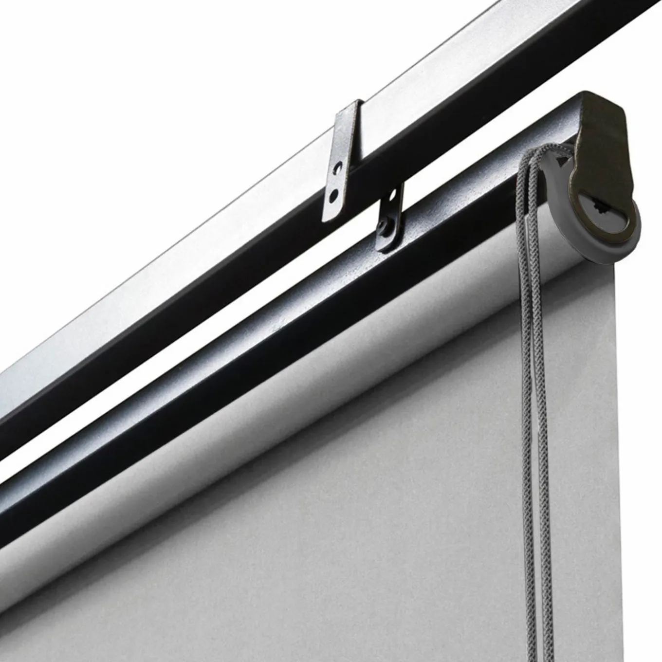 IDMarket Lot de 2 stores enrouleurs gris clair pour pergola* Accessoires Pergolas Et Tonnelles