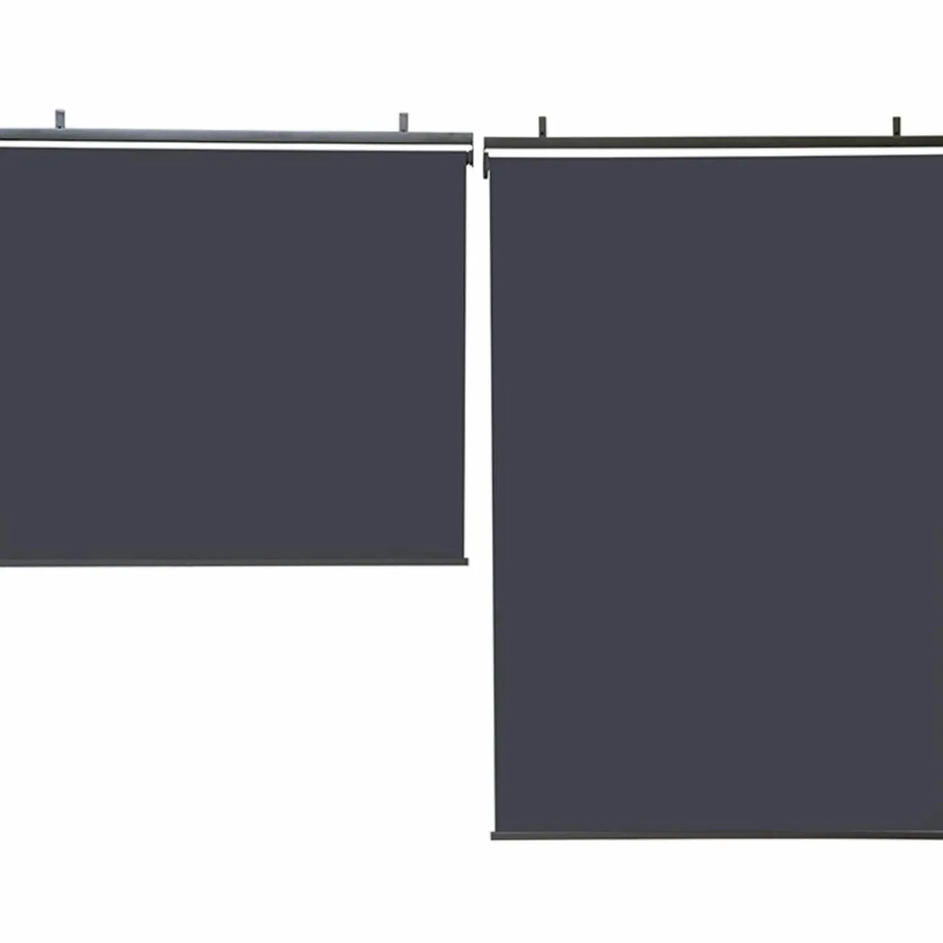 IDMarket Lot de 2 stores enrouleurs gris pour pergola* Accessoires Pergolas Et Tonnelles