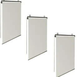 IDMarket Lot de 3 stores enrouleurs écru pour pergola* Accessoires Pergolas Et Tonnelles