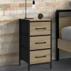 IDMarket Lot de 2 tables de chevet 3 tiroirs* Meubles Tiroirs|Meubles Bas
