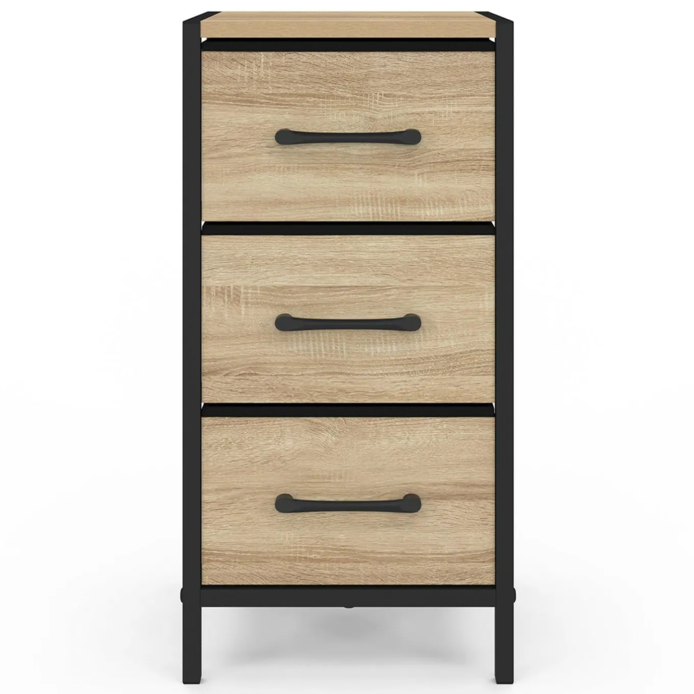 IDMarket Lot de 2 tables de chevet 3 tiroirs* Meubles Tiroirs|Meubles Bas