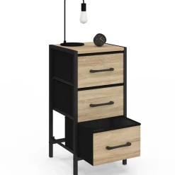 IDMarket Lot de 2 tables de chevet 3 tiroirs* Meubles Tiroirs|Meubles Bas