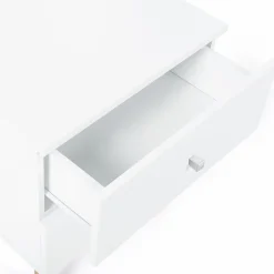 IDMarket Lot de 2 tables de chevet scandinaves bois et blanc 2 tiroirs* Meubles Tiroirs|Meubles Bas