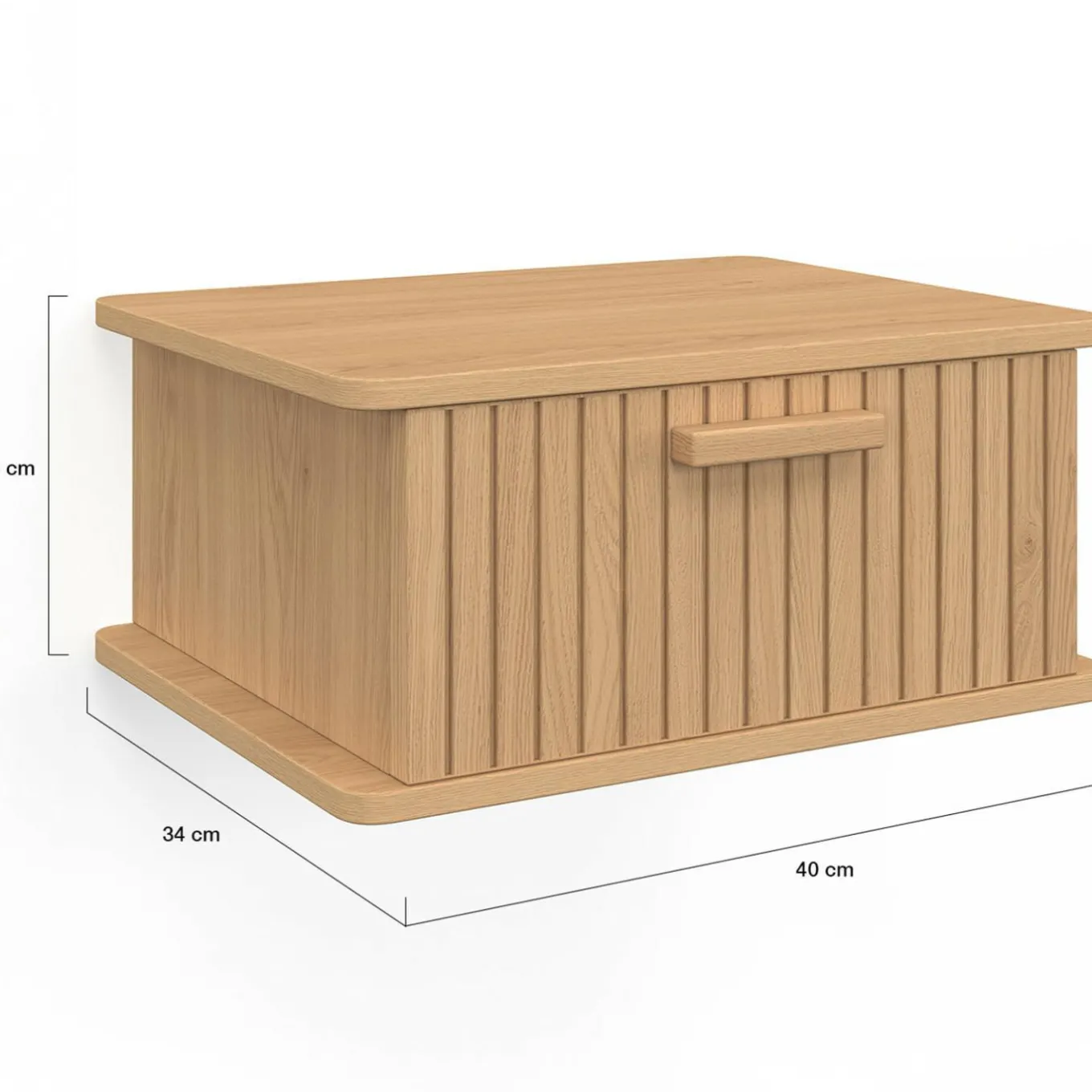 IDMarket Lot de 2 tables de chevet suspendues lattes tasseau bois 1 tiroir* Tables De Chevet|Chambre Complète Adulte