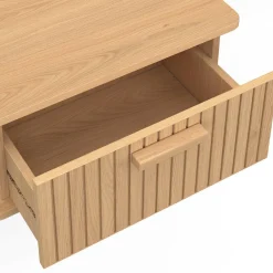 IDMarket Lot de 2 tables de chevet suspendues lattes tasseau bois 1 tiroir* Tables De Chevet|Chambre Complète Adulte