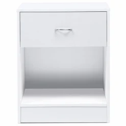 IDMarket Lot de 2 tables de chevet blanches en bois* Meubles Blancs|Collection Design