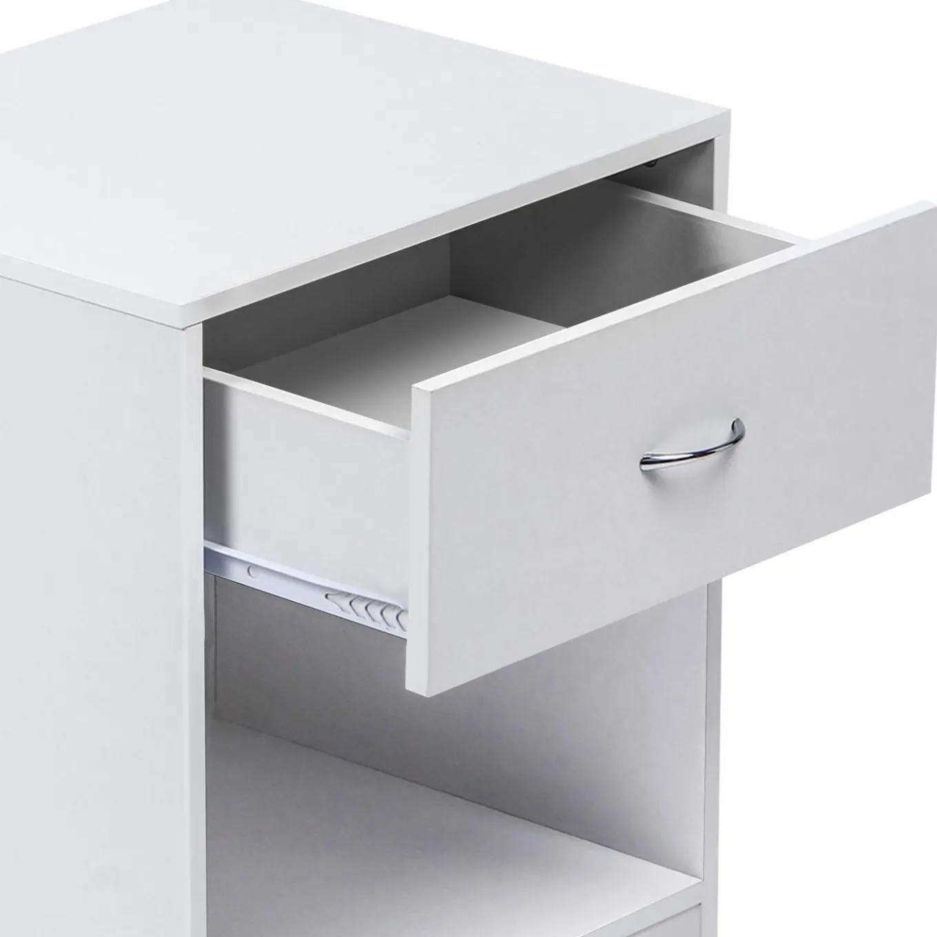 IDMarket Lot de 2 tables de chevet blanches en bois* Meubles Blancs|Collection Design