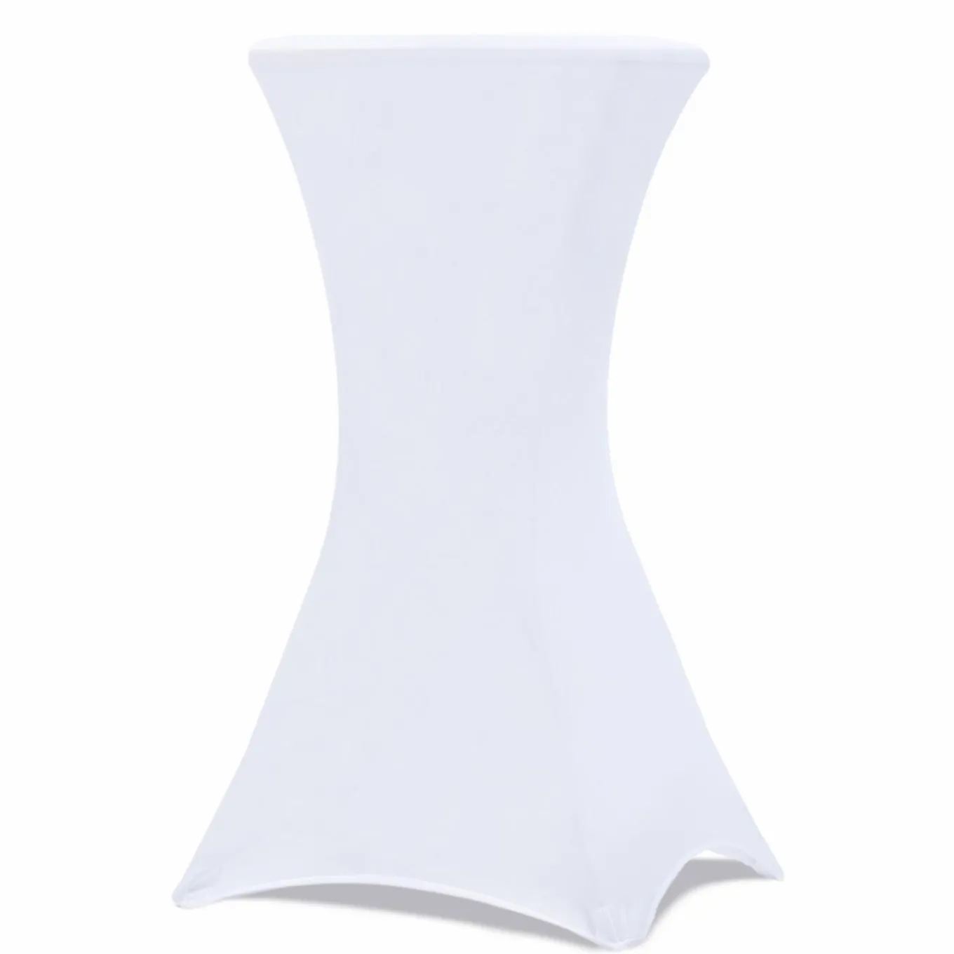 IDMarket Lot de 4 tables hautes pliantes d’extérieur + housses blanches* Mobilier Pliant D'Appoint