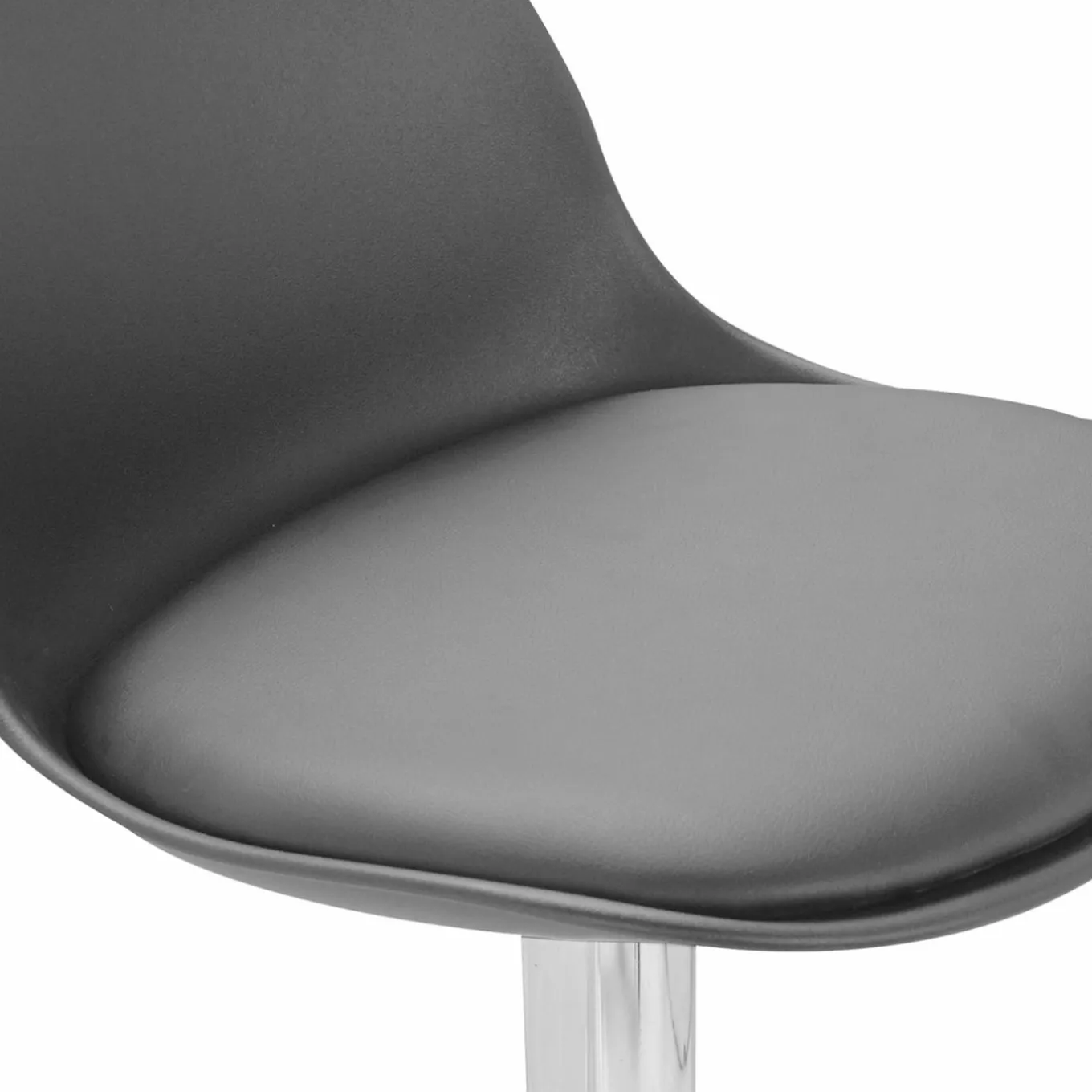 IDMarket Lot de 4 tabourets de bar gris réglables pied métal* Collection Contemporaine|Tabourets De Bar