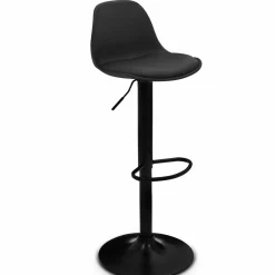 IDMarket Lot de 2 tabourets de bar noir réglables* Collection Contemporaine|Tabourets De Bar