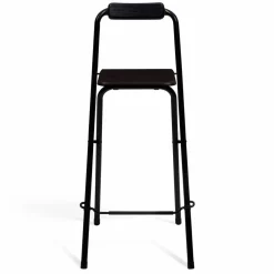 IDMarket Lot de 4 tabourets hauts pliants noirs* Collection Contemporaine|Tabourets De Bar