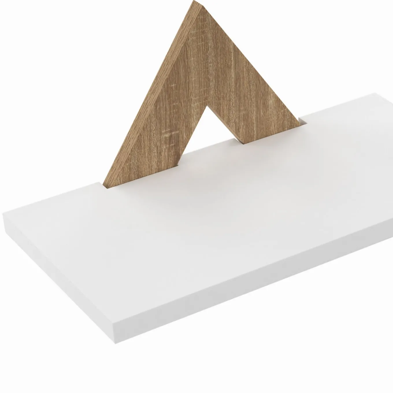 IDMarket Lot de 3 étagères murales couleur hêtre et blanc* Etagères