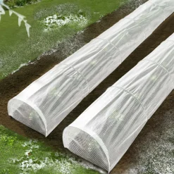 IDMarket Lot de 2 tunnels de forçage 5 m toutes saisons* Tunnels Et Accessoires De Croissance|Serres À Tomates Et Équipement Du Potager