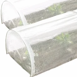 IDMarket Lot de 2 tunnels de forçage 5 m toutes saisons* Tunnels Et Accessoires De Croissance|Serres À Tomates Et Équipement Du Potager