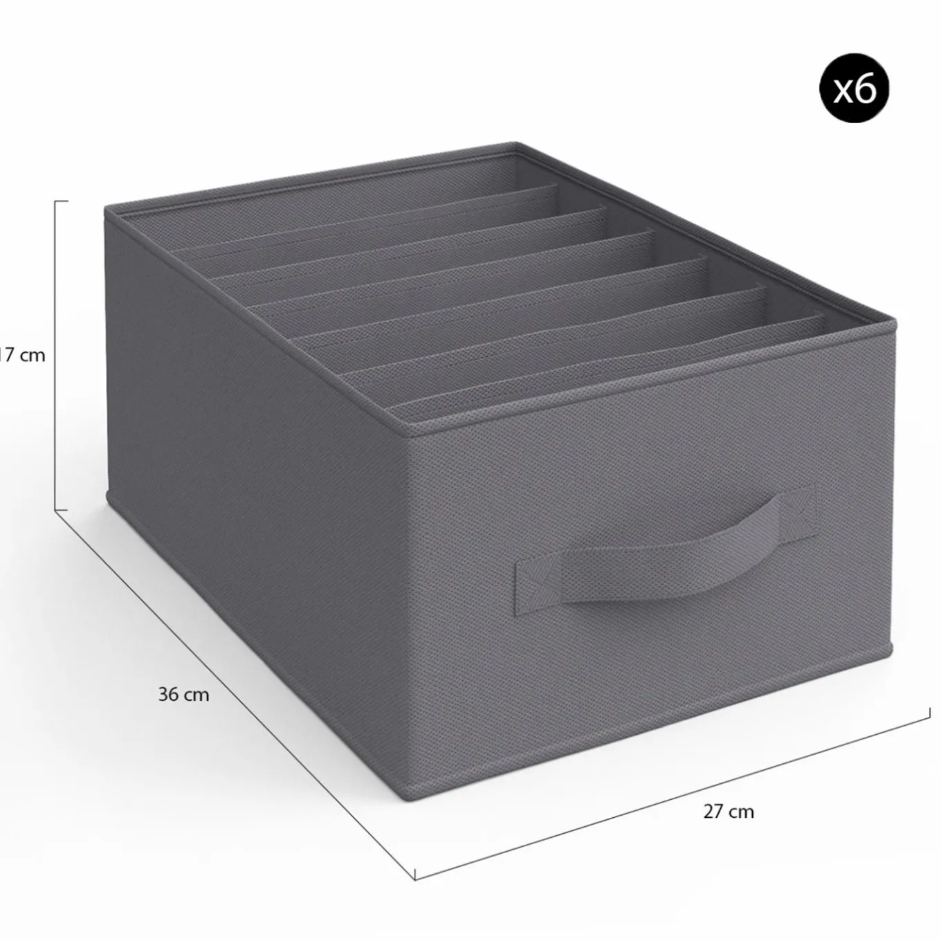 IDMarket Lot de boites de rangement organisateur de dressing gris anthracite* Rangement Et Accessoires