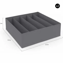 IDMarket Lot de boites de rangement organisateur de dressing gris anthracite* Rangement Et Accessoires