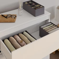 IDMarket Lot de boites de rangement organisateur de dressing gris anthracite* Rangement Et Accessoires