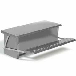 IDMarket Mangeoire automatique en acier pour poules* Accessoires Animaux|Accessoires Poulailler