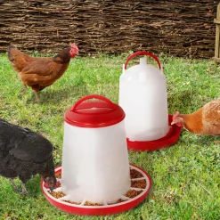 IDMarket Mangeoire et abreuvoir pour poules* Accessoires Animaux|Accessoires Poulailler