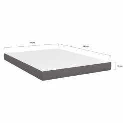 IDMarket Matelas à mémoire de forme 140x190 épaisseur 16 cm* Collection Contemporaine|Lits Avec Sommier