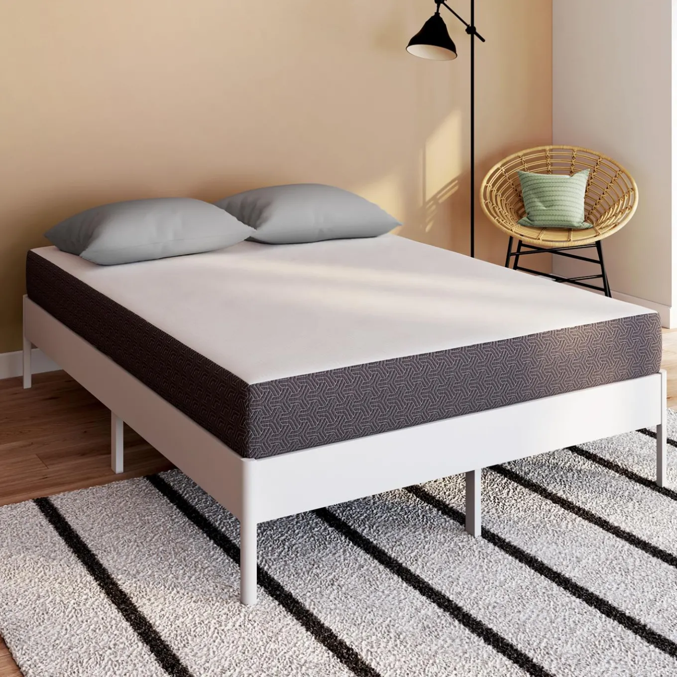 IDMarket Matelas à mémoire de forme 140x190 épaisseur 20 cm* Collection Contemporaine|Lits Avec Sommier