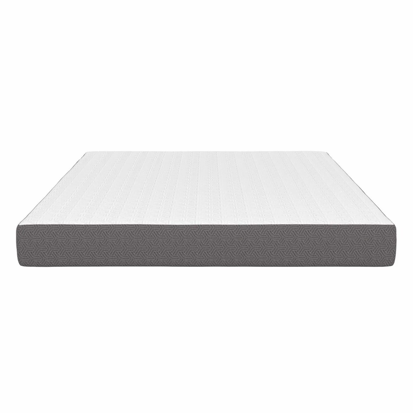 IDMarket Matelas 160x200 cm à mémoire de forme épaisseur 20 cm blanc et gris* Collection Contemporaine|Chambre Complète Adulte