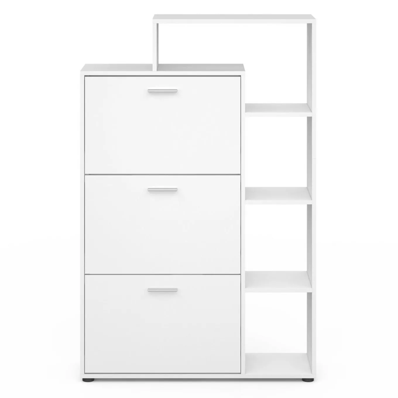 IDMarket Meuble à chaussures 3 portes avec étagère blanc* Meubles Blancs|Petits Meubles