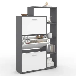 IDMarket Meuble à chaussures 3 portes avec étagère* Meubles Hauts|Petits Meubles