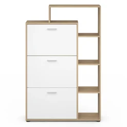 IDMarket Meuble à chaussures 3 portes avec étagère* Meubles Hauts|Petits Meubles