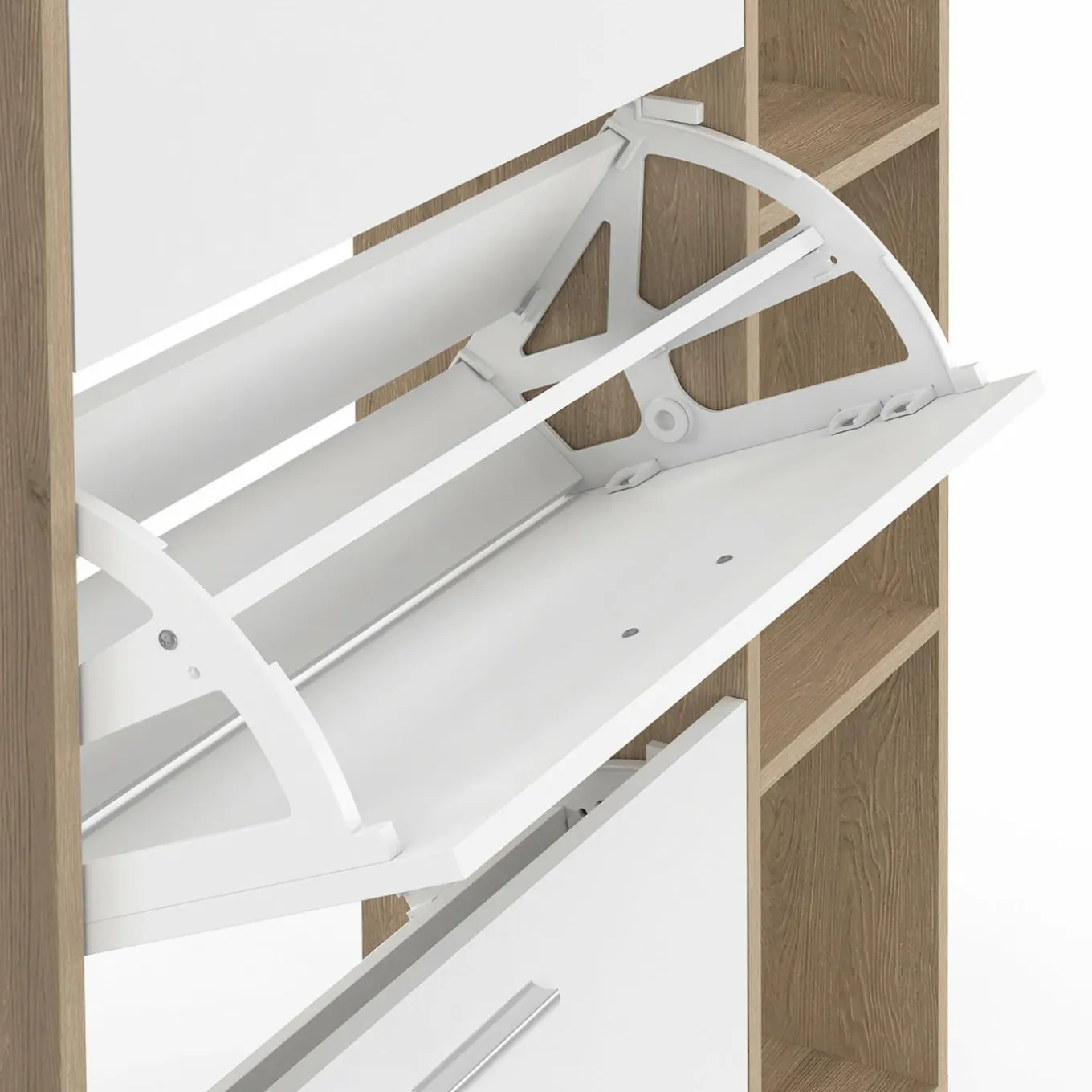 IDMarket Meuble à chaussures 3 portes avec étagère* Meubles Hauts|Petits Meubles