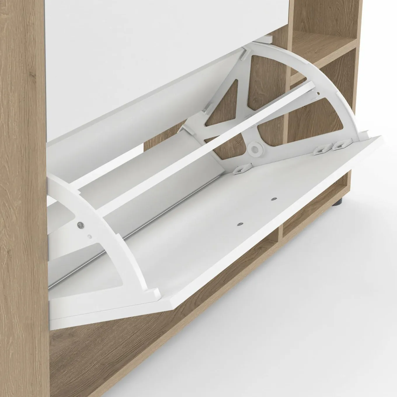 IDMarket Meuble à chaussures 2 portes avec étagère* Petits Meubles|Meubles À Chaussures