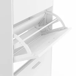 IDMarket Meuble à chaussures blanc 3 portes* Meubles Hauts|Meubles Blancs